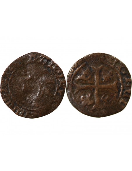 CHARLES VIII - LIARD AU DAUPHIN, 2e TYPE - 1488-1498