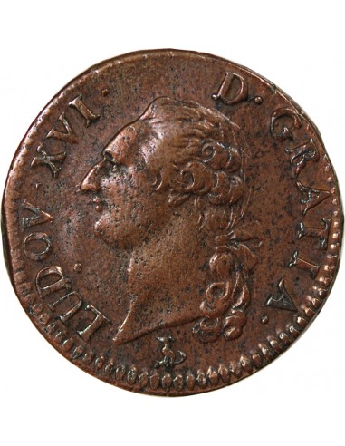 LOUIS XVI - SOL A L'ECU - 1791, T NANTES, R