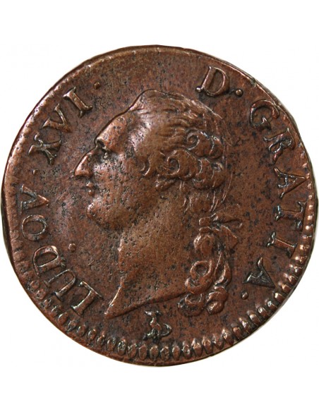 LOUIS XVI - SOL A L'ECU - 1791, T NANTES, R