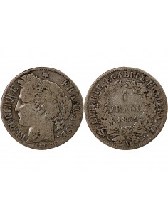 CERES ﻿- 1 FRANC ARGENT - 1881, A PARIS 2