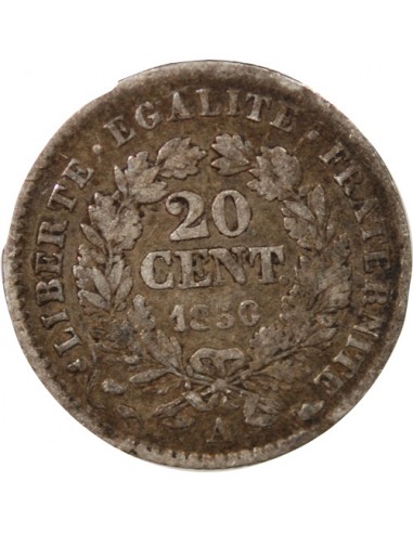 CERES - 20 CENTIMES ARGENT - 1850, A PARIS