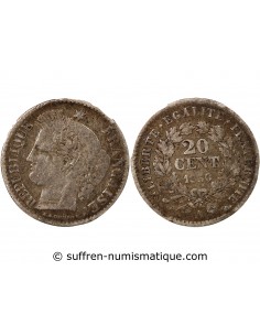 CERES - 20 CENTIMES ARGENT - 1850, A PARIS