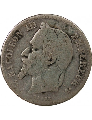 NAPOLEON III - 50 CENTIMES ARGENT - 1867, K BORDEAUX