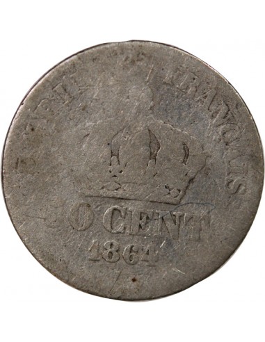 NAPOLEON III - 50 CENTIMES ARGENT - 1864, BB STRASBOURG, CONTREMARQUE SEDAN