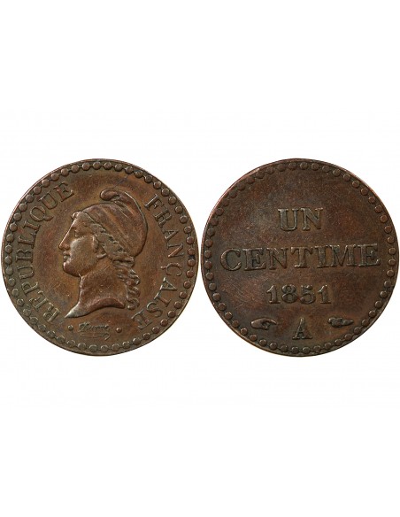 IIe REPUBLIQUE - CENTIME DUPRÉ - 1851, A PARIS