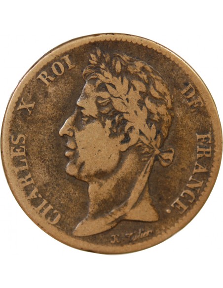 Guyane Française Charles X 5 Centimes Bronze 1825 A Paris