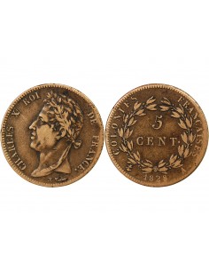 COLONIES FRANCAISES, GUYANE, CHARLES X - 5 CENTIMES - 1828, A PARIS 2