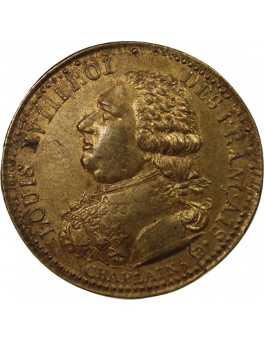 Louis XVIII 1 jeton Laiton 1814