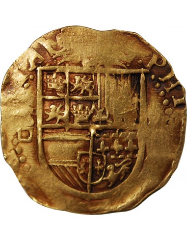 ESPAGNE, PHILIPPE II - 2 ESCUDOS OR 1566 / 1598 S SEVILLE