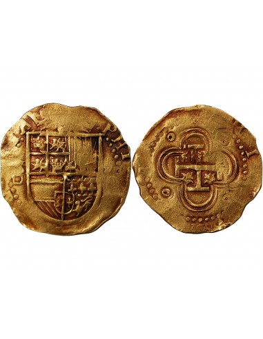 ESPAGNE, PHILIPPE II - 2 ESCUDOS OR 1566 / 1598 S SEVILLE