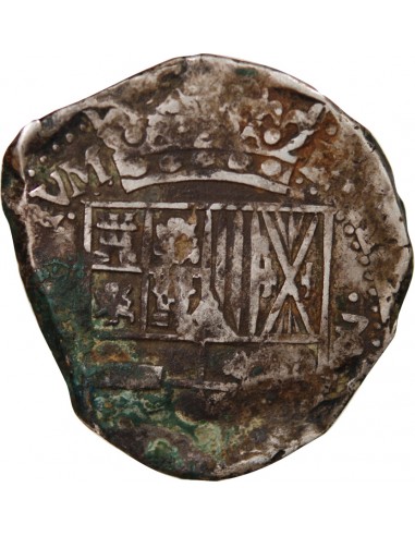 MEXIQUE, PHILIPPE II, III, IV - COB 8 REALES ARGENT 1556-1665