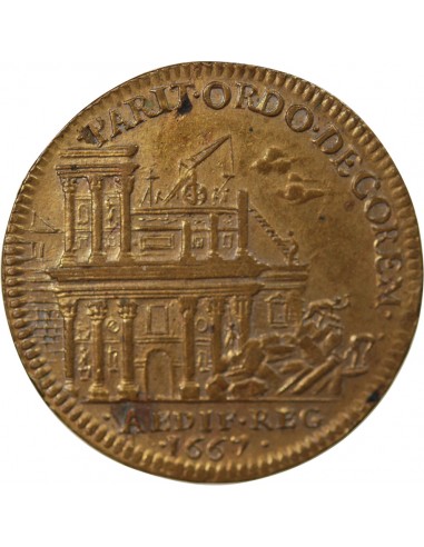BATIMENTS DU ROI, LOUIS XIV - JETON, 1667 - Démolition de la colonade du louvre