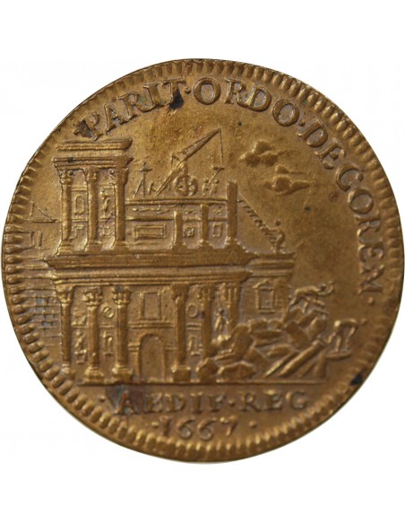 BATIMENTS DU ROI, LOUIS XIV - JETON, 1667 - Démolition de la colonade du louvre