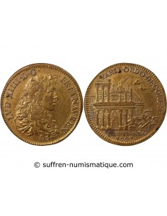 BATIMENTS DU ROI, LOUIS XIV - JETON, 1667 - Démolition de la colonade du louvre