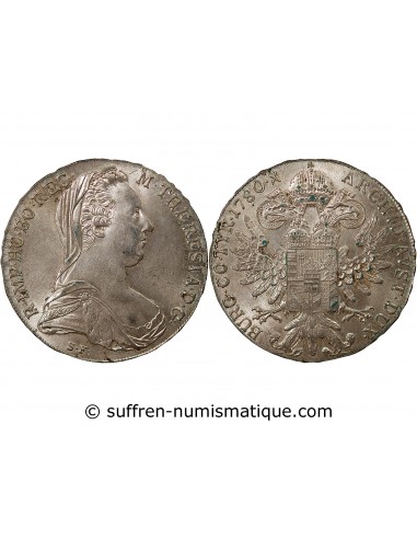 AUTRICHE, MARIE THERESE - THALER ARGENT - 1780 (Refrappe Post 1960, Vienne)