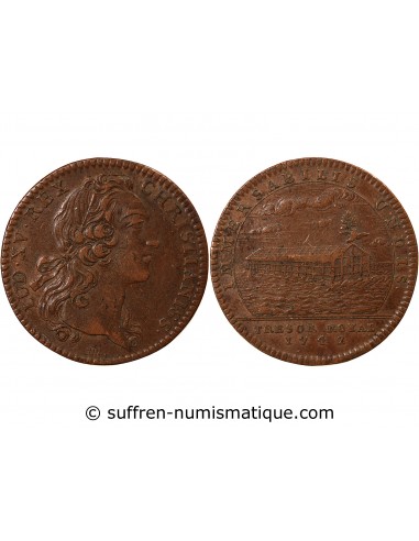 Louis XV 1 jeton Cuivre 1742