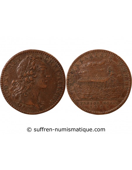 Louis XV 1 jeton Cuivre 1742
