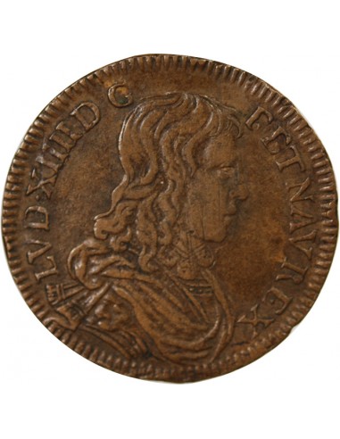 Louis XIV 1 jeton Cuivre 1645