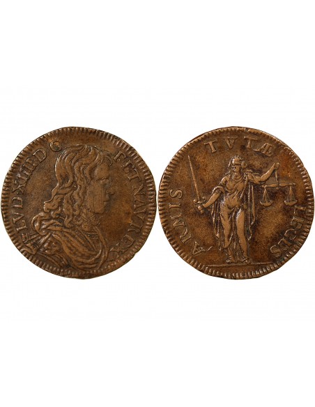 Louis XIV 1 jeton Cuivre 1645