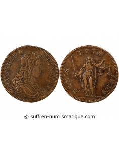 Louis XIV 1 jeton Cuivre 1645