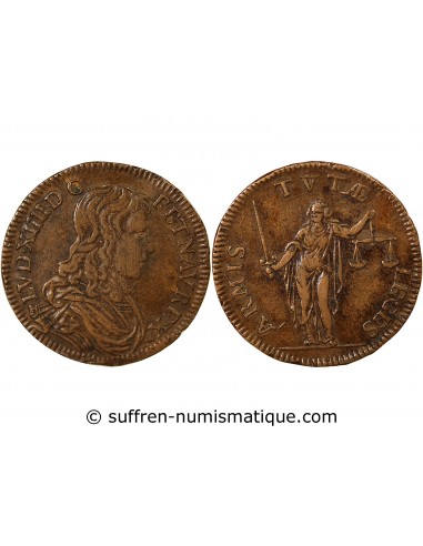Louis XIV 1 jeton Cuivre 1645