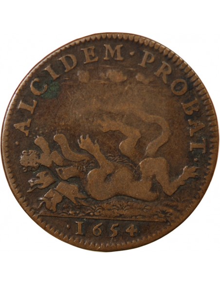 Louis XIV 1 jeton Cuivre 1654