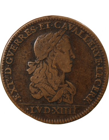 Louis XIV 1 jeton Cuivre 1654