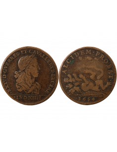 Louis XIV 1 jeton Cuivre 1654 2