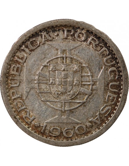 MOZAMBIQUE, COLONIE PORTUGAISE - 5 ESCUDOS ARGENT - 1960