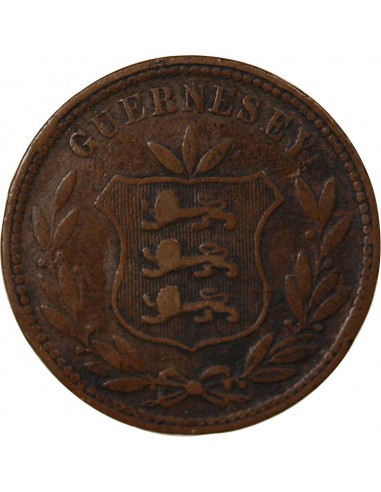 GUERNESEY - 8 DOUBLES - 1868, H HEATON