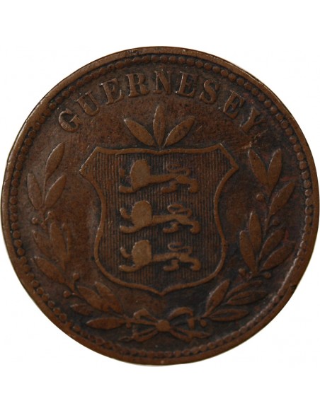 GUERNESEY - 8 DOUBLES - 1868, H HEATON