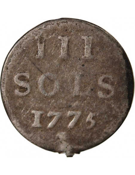 LUXEMBOURG, MARIE THERESE D'AUTRICHE - 3 SOLS ARGENT - 1775, BRUXELLES