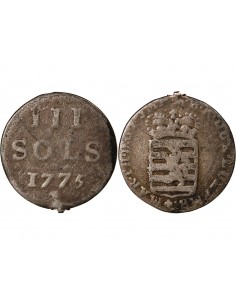 LUXEMBOURG, MARIE THERESE D'AUTRICHE - 3 SOLS ARGENT - 1775, BRUXELLES 2