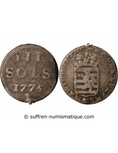 LUXEMBOURG, MARIE THERESE D'AUTRICHE - 3 SOLS ARGENT - 1775, BRUXELLES