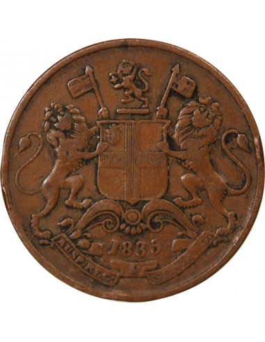 COMPAGNIE DES INDES BRITANNIQUES - 1/4 ANNA - 1835, MADRAS