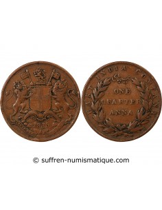 COMPAGNIE DES INDES BRITANNIQUES - 1/4 ANNA - 1835, MADRAS