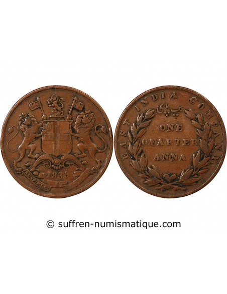 COMPAGNIE DES INDES BRITANNIQUES - 1/4 ANNA - 1835, MADRAS