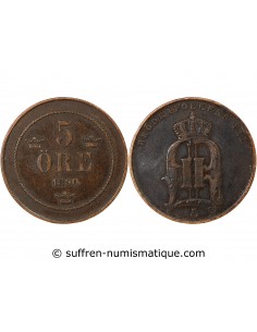 SUEDE, OSCAR II - 5 ÖRE - 1890