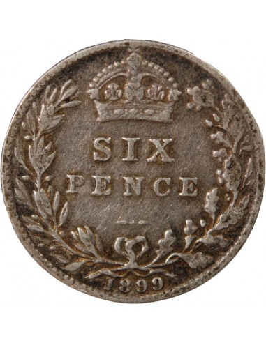 ROYAUME-UNI, VICTORIA - 6 PENCE ARGENT - 1899