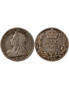 ROYAUME-UNI, VICTORIA - 6 PENCE ARGENT - 1899 2