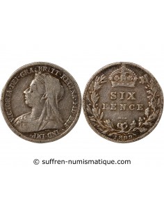 ROYAUME-UNI, VICTORIA - 6 PENCE ARGENT - 1899