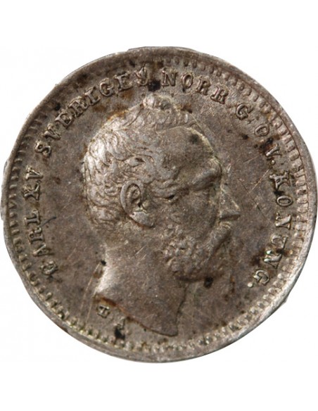 SUÈDE, CARL XV - 10 ÖRE, 1871, ST