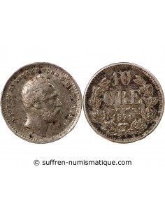 SUÈDE, CARL XV - 10 ÖRE, 1871, ST