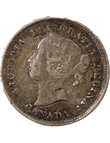 CANADA, VICTORIA - 5 CENTS ARGENT - 1885