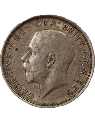 ROYAUME-UNI, GEORGE V - SHILLING ARGENT - 1ere EFFIGIE, 1918