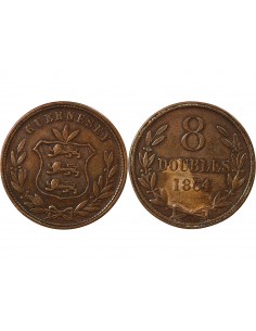 GUERNESEY - 8 DOUBLES - 1864 2