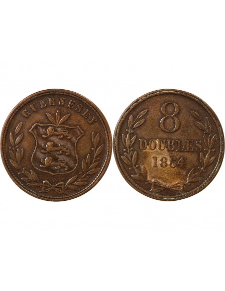 GUERNESEY - 8 DOUBLES - 1864
