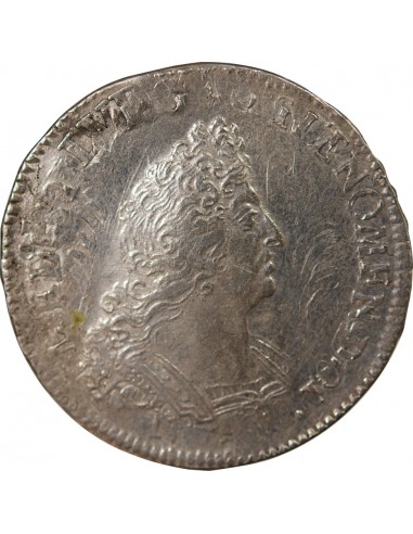 LOUIS XIV - 1/2 ECU AUX INSIGNES, REFORME, ARGENT - 1701 A PARIS