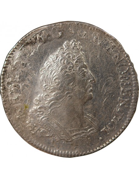 LOUIS XIV - 1/2 ECU AUX INSIGNES, REFORME, ARGENT - 1701 A PARIS