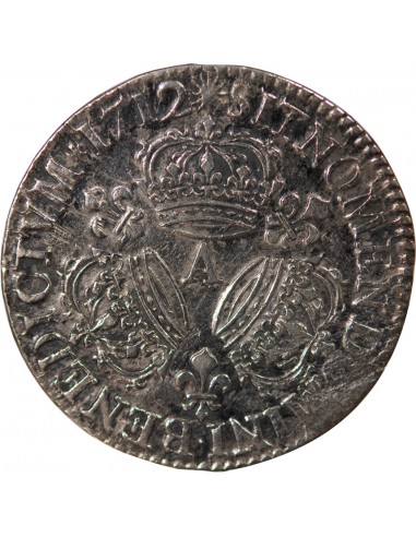 LOUIS XIV - 1/2 ECU AUX 3 COURONNES - 1712 A PARIS
